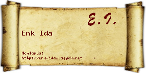 Enk Ida névjegykártya